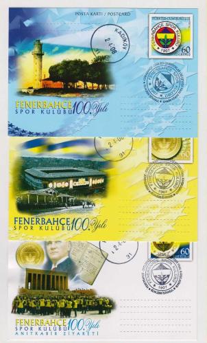 2007 Fenerbahçe Spor Kulübü 100. Yıl Chelsea Şamp. Ligi Özel Gün Damgalı Antiye Takım