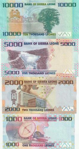 SİERRA LEONE 1.000-2.000-5.000-10.000 LEONES 2010-2021 P#30/33 ÇİL
