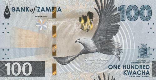 ZAMBİYA 100 KWACHA 2024 P#65 ÇİL