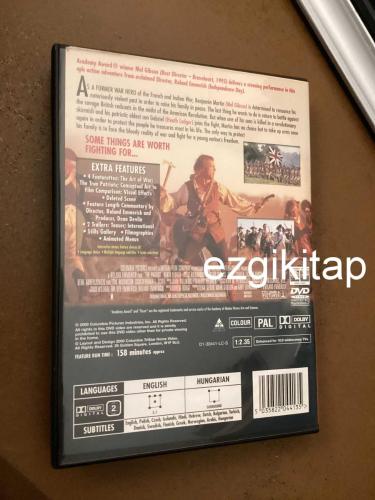 the patriot  dvd   (PC'de denenmiştir/izlenmiştir)    vatansever dvd (mel gibson heath ledger joely richardson jason isaacs)