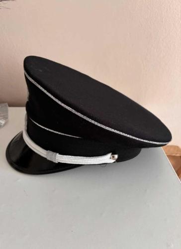 Alman Ww2 Ss Subay şapkası siyah