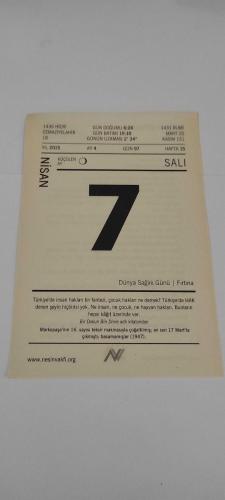 7 Nisan 2015-Orijinal Takvim Yaprağı-Doğum Günü-Söz,Nişan,Nikâh,Düğün ve Önemli Günler Hediyesi-Nesin Vakfı Takvimi-Bizim Apartmanın Sahibi-Markopaşa'nın 16. sayısı teksir makinasıyla çoğaltılmış, en son 17 Mart'ta çıkmıştı: basamamışlar (1947).-Aziz Nesin'in Damda Deli Var adlı kitabından.