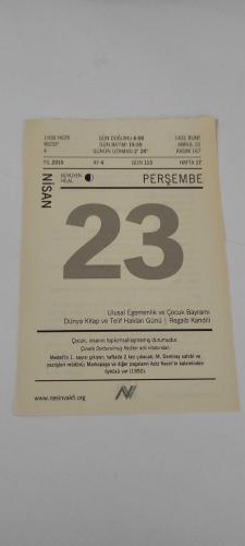 23 Nisan 2015-Orijinal Takvim Yaprağı-Doğum Günü-Söz,Nişan,Nikâh,Düğün ve Önemli Günler Hediyesi-Nesin Vakfı Takvimi-Medet'in 1. sayısı çıkıyor, haftada 2 kez çıkacak, M. Demiray sahibi ve yazıişleri müdürü, Markopaşa ve diğer paşaların Aziz Nesin'in kaleminden öyküsü var (1950)..-Bizim Apartmanın Sahibi-Aziz Nesin'in Damda Deli Var adlı kitabından.