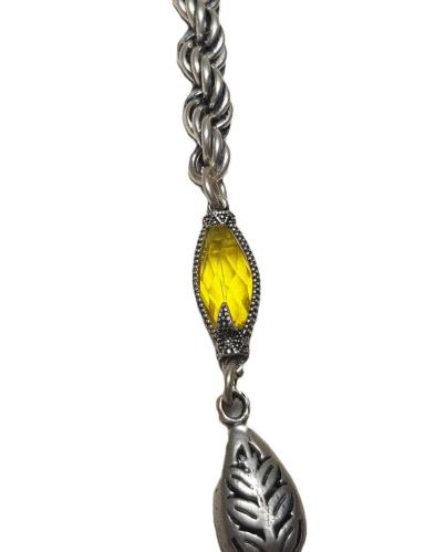 SİTRİN TAŞLI GÜMÜŞ TESPİH PÜSKÜLÜ