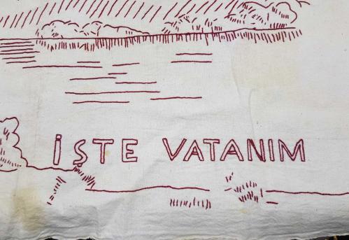 İŞTE VATANIM EL İŞLEME DUVAR PANOSU