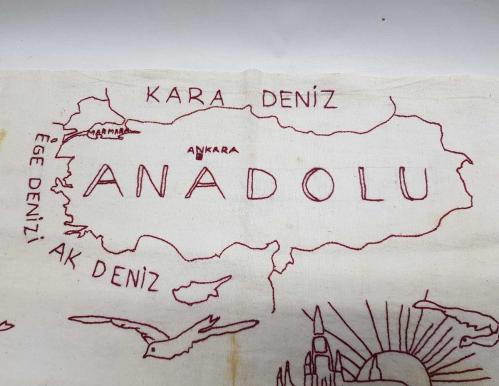 İŞTE VATANIM EL İŞLEME DUVAR PANOSU