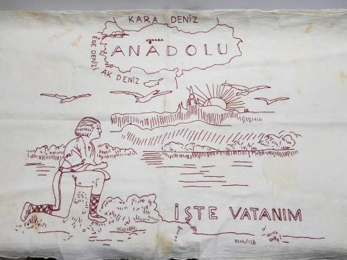 İŞTE VATANIM EL İŞLEME DUVAR PANOSU