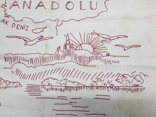 İŞTE VATANIM EL İŞLEME DUVAR PANOSU