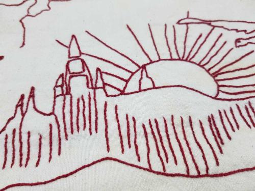 İŞTE VATANIM EL İŞLEME DUVAR PANOSU