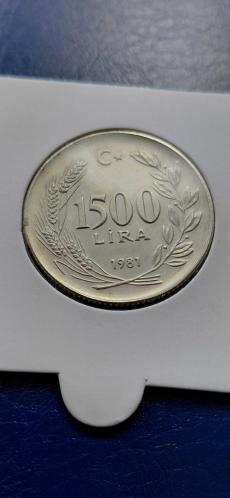 1981 DÜNYA BESİN GÜNÜ GÜMÜŞ 1500 LİRA ÇİL ÇOK AZ ÇIKAR