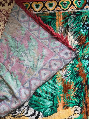 Antika Duvar Halısı KAPLAN AİLESİ TEMALI NADİR MODEL 110X160 CM