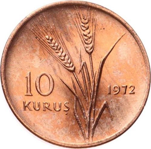 1972 - FAO 10 Kuruş ÇİL *Saban Kılıçtan Üstündür* FAO15