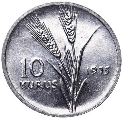 1975 FAO 10 Kuruş Saban Kılıçtan Üstündür ÇİL FAO17