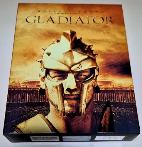 GLADIATOR 4K Ultra HD + Blu-ray Filmarena XL Fullslip Extended Cut Limited Collector's Edition Numaralı 600 Ad.