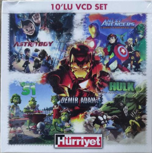 1O'LU VCD SETİ * 10 ANİMASYON * GARFIELD * YARININ KAHRAMANLARI * DEMİR ADAM * CESUR BALIK * HULK VE DİĞER * VCD AMBALAJINDA