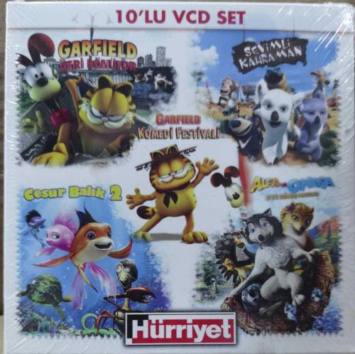 1O'LU VCD SETİ * 10 ANİMASYON * GARFIELD * YARININ KAHRAMANLARI * DEMİR ADAM * CESUR BALIK * HULK VE DİĞER * VCD AMBALAJINDA