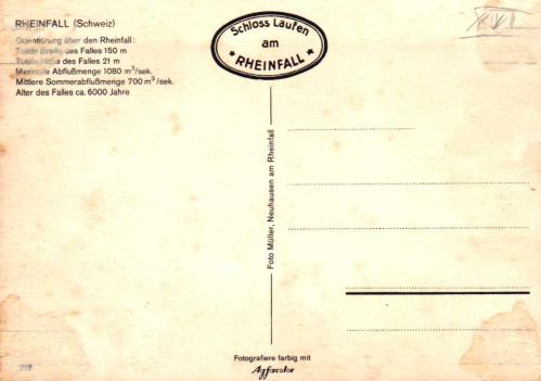 KARTPOSTAL - Ren Şelalesi / İSVİÇRE (Rheinfall)