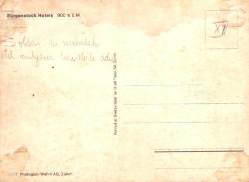 KARTPOSTAL - Bürgenstock / İSVİÇRE