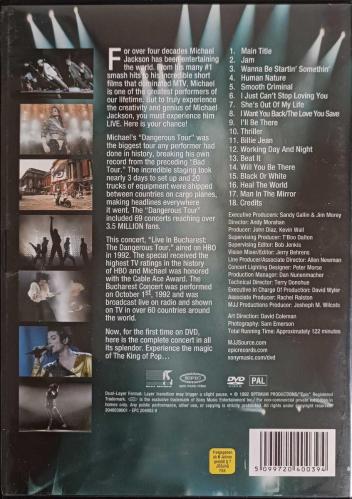 MICHAEL JACKSON LIVE IN BUCHAREST THE DANGEROUS TOUR     DVD ORJİNAL FİLM ORJİNAL   ( 19763