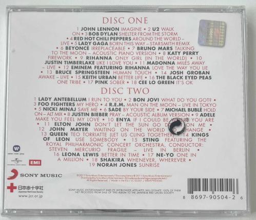 SONGS FOR JAPAN * JOHN LENNON, EMINEM, RED HOT CHILI PEPPERS, ADELE, FOO FIGHTERS, SADE, BON JOVI, BOB DYLAN, STING, QUEEN,.. * 2011 * 2 CD AMBALAJINDA SIFIR