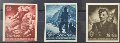 1944 Hırvatistan'ın Bağımsızlığının 3. Yıldönümü, Yıkanmış Damgasız Tam Seri