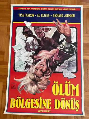 ZOMBIE * ÖLÜM BÖLGESİNE DÖNÜŞ * LUCIO FULCI * 1979 * ORİJİNAL SİNEMA FİLM AFİŞİ / POSTER * 70 x 100 CM