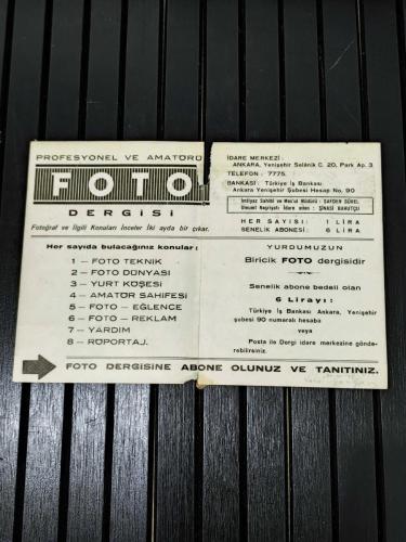 Rita Hayworth Kart + FOTO Dergisi Tanıtım Broşürü | Vintage Fotoğraf Sinema Lot