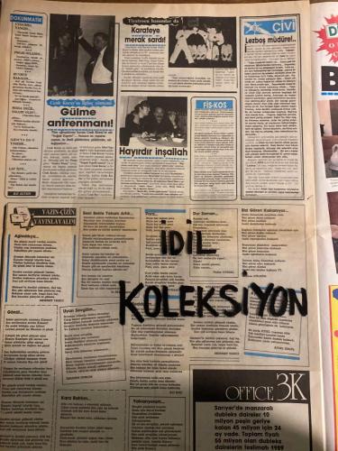 AYNA AKTÜELİTE VE MAGAZİN GAZETESİ - DOĞUM GÜNÜ HEDİYESİ (TURKİSH - NEWSPAPER) - 11 MART 1987 - SAYI : 5 - TAM TAKIM 8 SAYFADIR -Çeçilya-Semiramis Pekkan-Nükhet Duru-Ajda Pekkan-İbrahim Tatlıses-Neşe Aksoy-Cenk Koray-Sibel Ege-Hakkı Koşar-Tevfik Gelenbe-Sevim Gelenbe-Sibel Üzer-Ayşen Tekin-Şükran Sezer-Ali Altan-Erkan Özerman-Seyyal Taner-Meral Orhonsay-Bayram Kan-Nafize Göksel-Fatma Girik-Günay Girik-Ayşe Mine-Faik Zambak-Talat Bulut-Rezzan Akyazıcı-Şehnaz Dilan-Kemal Sunal-Nadya Smolik-İpek Pınar-Kar Çakıl’a yaramadı-Bunalıma düştü-Elini niye öptü-Şanssızlık yakasını bırakmıyor-Gülme antrenmanı-Karateye merak sardı-Hayırdır inşallah-Önce öpüldü sonra öptü-Yakaladık-Son Urfalı oldu-Kemal Sunal’la umutlandı-Mantar gibi-Gözünü ekrana dikti-Kral yokluğunda bolluğu-Bu adam taşıyor-Ali Sandıkçı-Süheyla Aracı-Mehmet Kesim-Dilek Süzen-Dr. Ahmet Üner-Sevgi Ferhangi-Dr. Faruk Bayülken-Arap turisti artık acenteler getirecek-Döner Gazino sahibini bekliyor-Alanya Dim Mağarası-Mağaranın sırrı-THY’