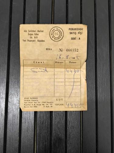 LOT.7 » Kuşadası Ada Şarküteri 1985 Perakende Satış Fişi | Vintage Ephemera