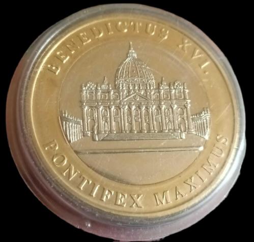 LOT.12 » Vatikan Papa 16.Benedict Hatıra Madalyon 35mm 20gr kapsülünde