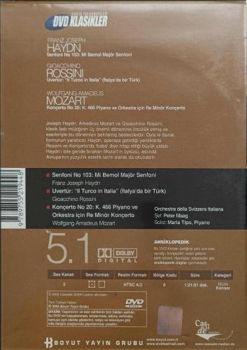 HAYDN ROSSINI MOZART DVD ORJİNAL FİLM 2.EL DVD ( 11602