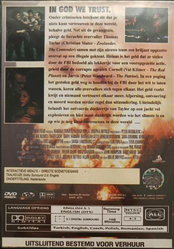 HARD CASH DVD ORJİNAL FİLM 2.EL DVD ( 11603