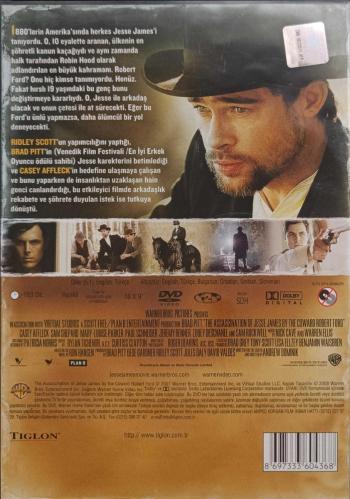 KORKAK ROBERT FORD'UN JESSE JAMES SUİKASTİ DVD ORJİNAL FİLM 2.EL DVD ( 11624