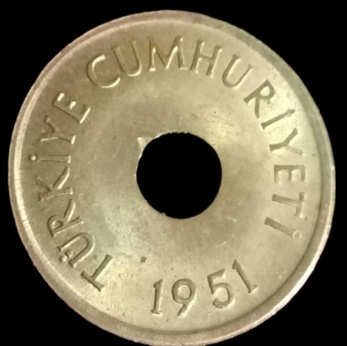 1951 Delikli 1 Kuruş