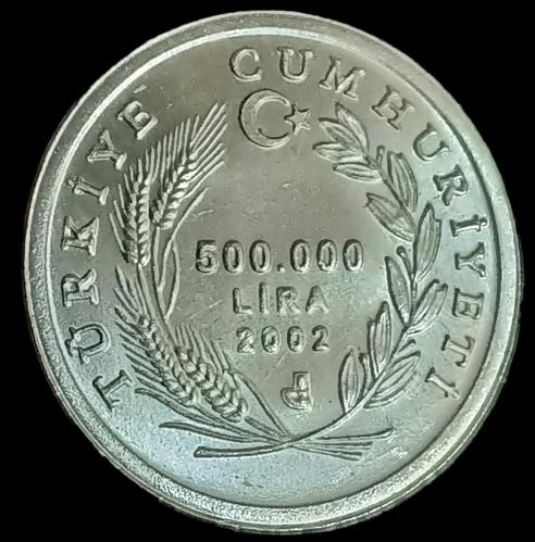 Fao 2002 Kimsenin Aç Kalmayacağı Bir Dünya 500 Bin Lira Hatıra parası