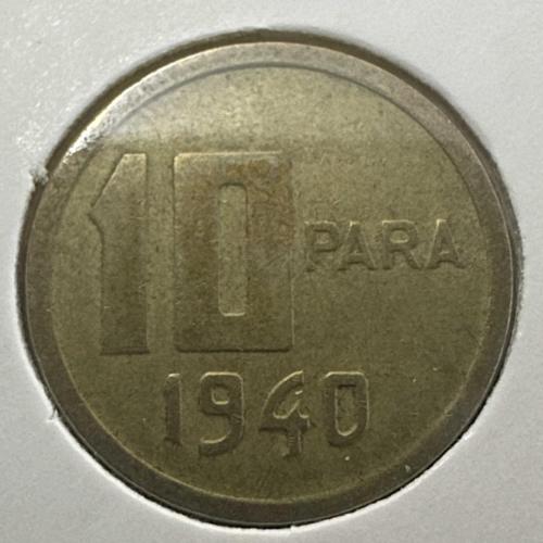 Türkiye 10 Para 1940. Karton Kapamasında.