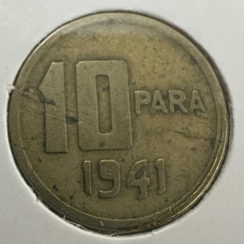 Türkiye 10 Para 1941. Karton Kapamasında.
