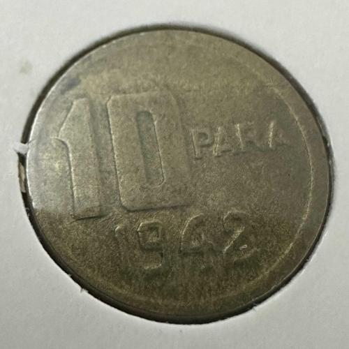 Türkiye 10 Para 1942. Karton Kapamasında.