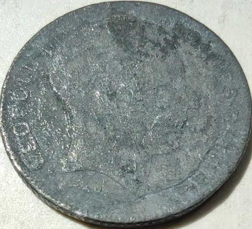 Belçika 1941 5 Frank II. Dünya Savaşı İşgal Dönemi Çinko Madeni Para