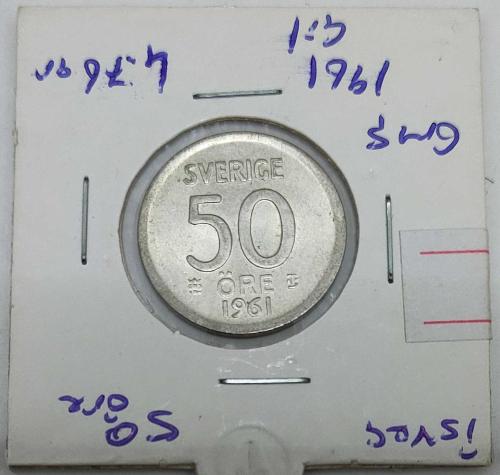 1961 İsveç 50 Öre Gümüş..