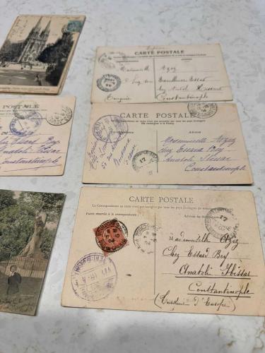 Posta kartı Koleksiyonu Matmazel Aziz ,Esat Paşa kızı Anadolu hisarı Yalısına Kartlar 242 adet şahane durumda