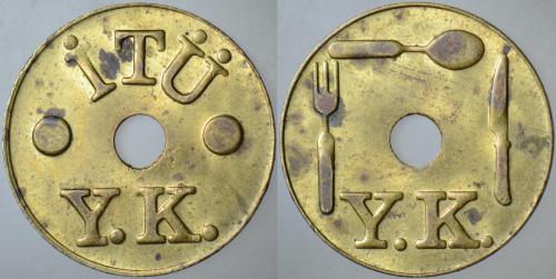 İSTANBUL TEKNİK ÜNİVERSİTESİ YEMEK JETONU. DELİKLİ. İTÜ Y.K.