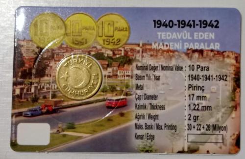 TÜRKİYE CUMHURİYETİ 10 PARA 1941