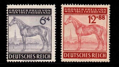 Almanya  Reıch   14. Ağustos.1943  Viyana At Yarışı şarniyerli damgasız