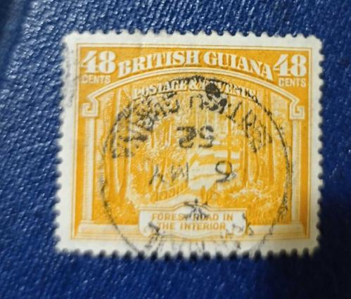 İngiliz Guyana 1946 - damgalı