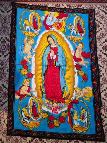 Meryem Ana TEMALI BASKI DUVAR HALISI TÜRK MALI 90X130 CM POŞETİNDE SIFIR