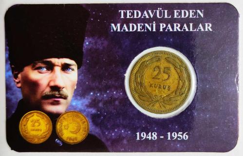 1956 Pirinç 25 Kuruş..