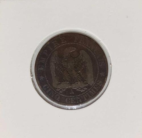 1869 İmparator III.Napolyon Dönemi Fransa 5 Centimes