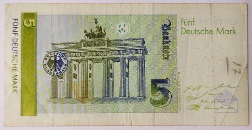 5 Alman Markı Fünf Deutsche Mark 1991..