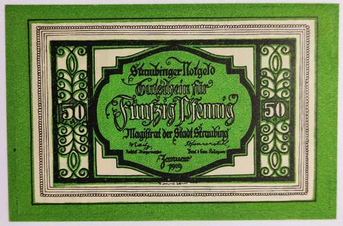 1922 Almanya Asırlık Notgeld 50 Pfenning..